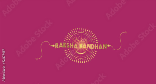 Happy Raksha Bandhan, Rakhi festival greeting card design. 