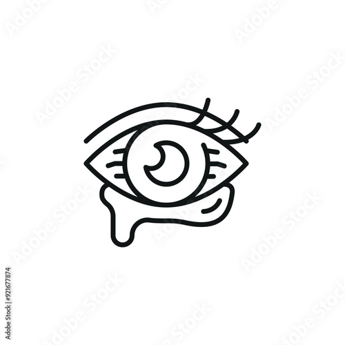 Allergy eye icon. Simple allergy eye icon for social media, app, and web design. Vector illustration.