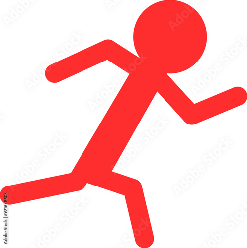 run evacuation route icon