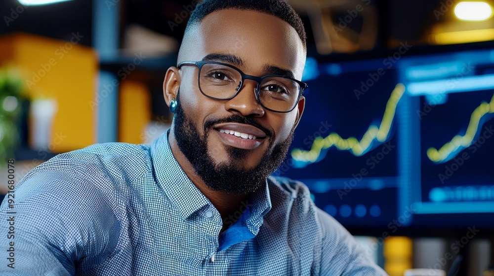 A realistic photo of a financial analyst discussing market trends with colleagues in a high-rise office. A realistic photo of a financial analyst discussing market trends with colleagues in a high-rise office.