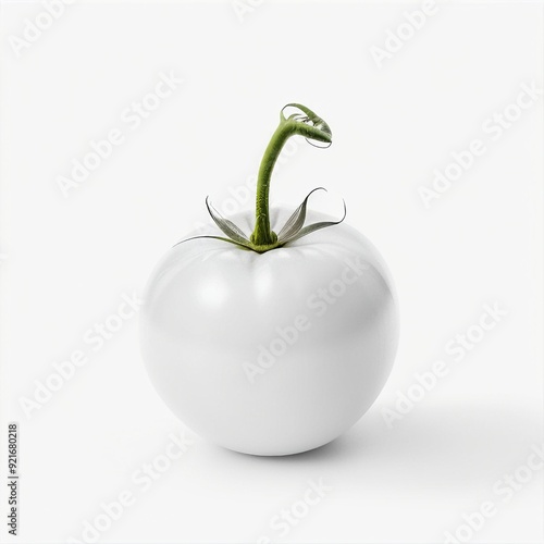 white tomato on white background photo