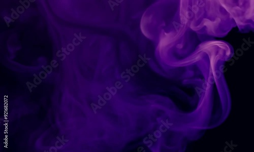 Ethereal purple smoke swirling in dark background