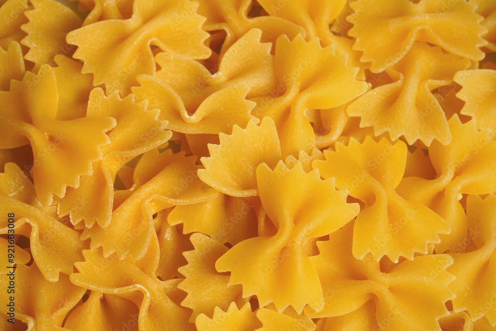 Solid background of pasta in the form of butterflies. Solid background of pasta in the form of butterflies.