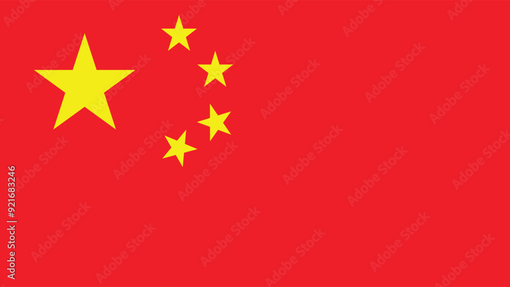 Illustration of China national flag Illustration of China national flag