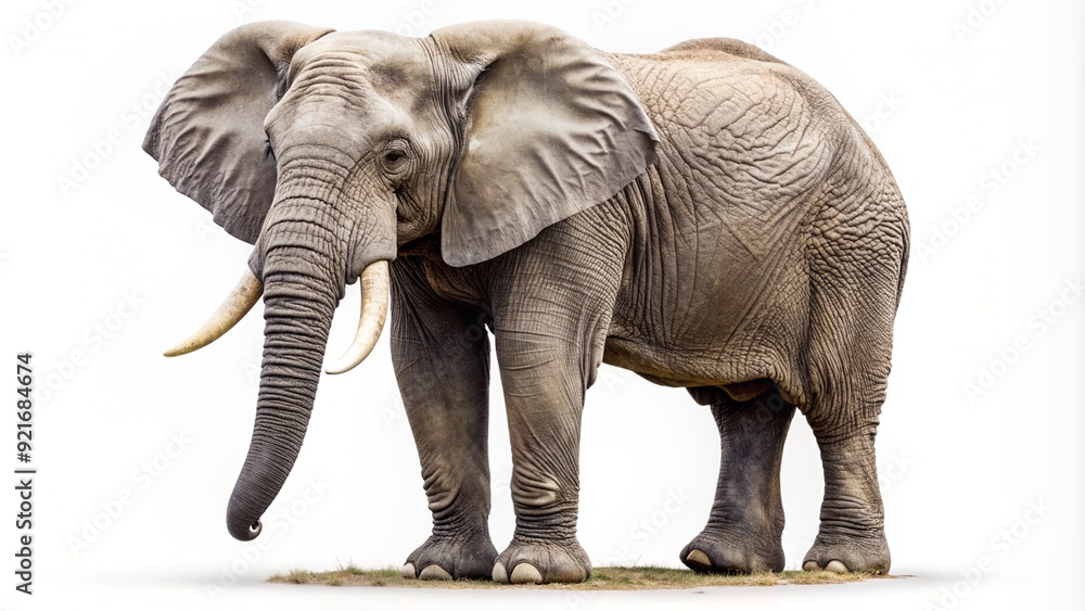 Obraz premium elephant--full-body-white-background