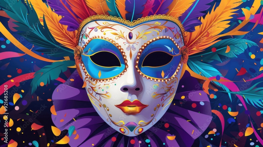 Carnival mask and masquerade art. Venetian masks and samba dancers in festive backgrounds for posters or invitations. Carnival mask and masquerade art. Venetian masks and samba dancers in festive backgrounds for posters or invitations.