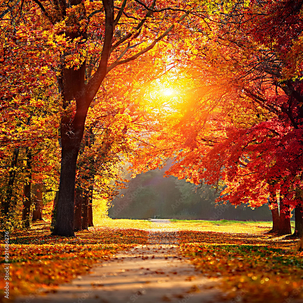 Fototapeta premium Fall starts (autumnal equinox)