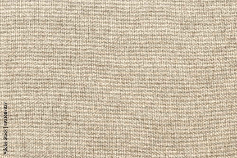 Fototapeta premium Brown linen fabric cloth texture for background, natural textile pattern.
