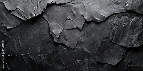A textured surface of dark slate stone, showcasing natural layers and patterns, ideal for backgrounds and design projects.