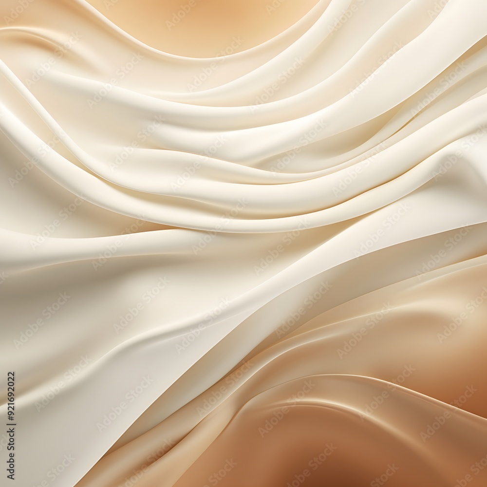 Obraz premium Abstract background with flowing, soft, beige, white, curves and lines 