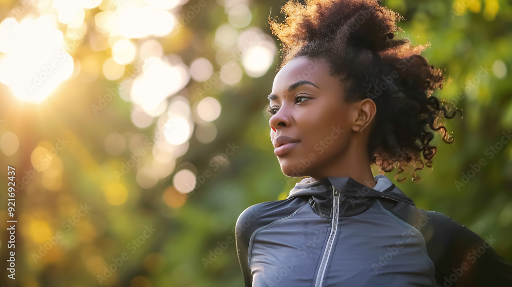 Woman preparing for jogging Woman preparing for jogging