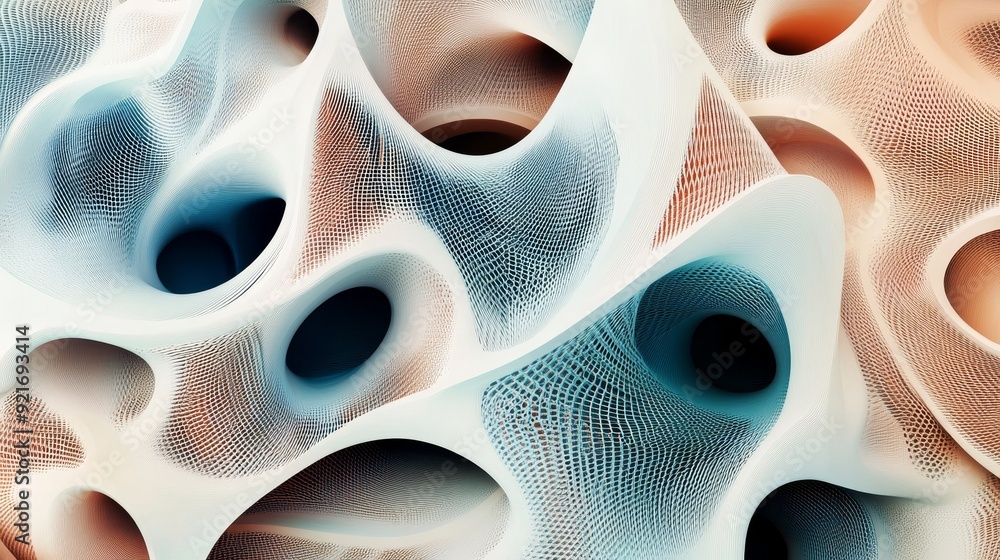 A mesmerizing abstract 3D structure with intricate nets interwoven, symbolizing complexity, connectivity, and the flow of information. A mesmerizing abstract 3D structure with intricate nets interwoven, symbolizing complexity, connectivity, and the flow of information.