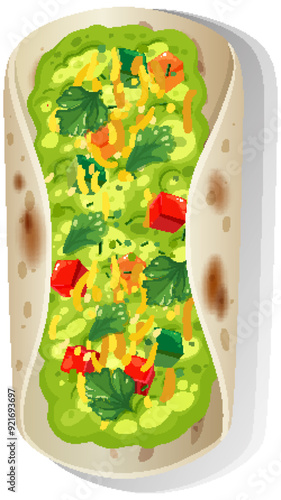 Delicious Mexican Guacamole Wrap