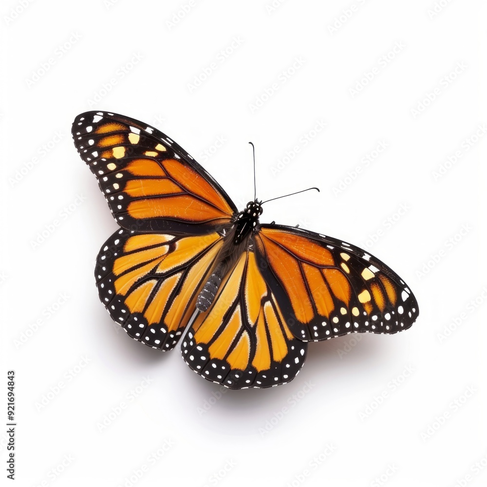 Beautiful monarch butterfly isolated on white background Beautiful monarch butterfly isolated on white background