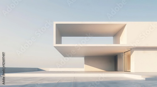 monumental architecture on concrete with minimalistic and clean lines