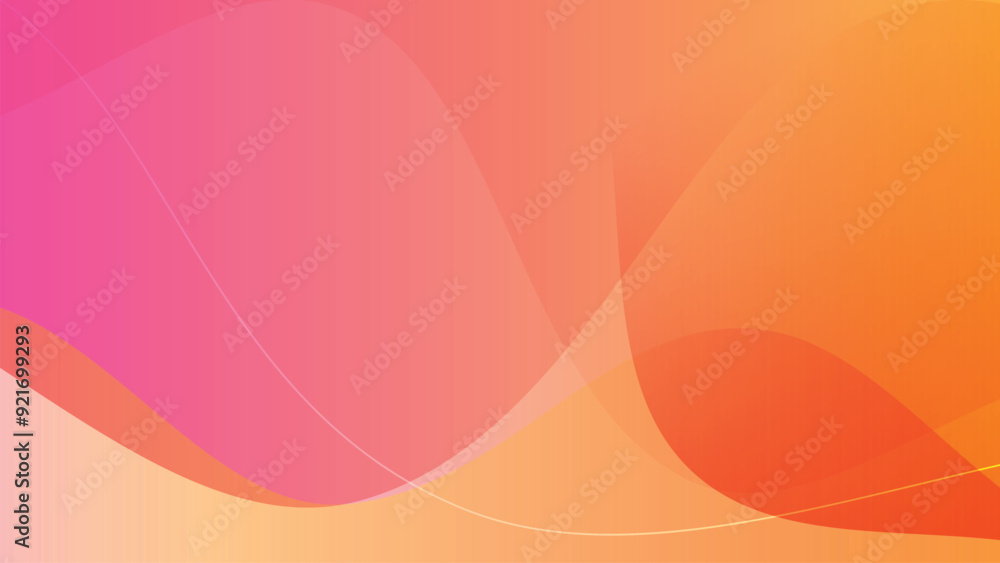Fototapeta premium Abstract pink and orange waves background