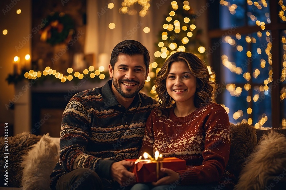 Family celebrating Christmas together Family celebrating Christmas together
