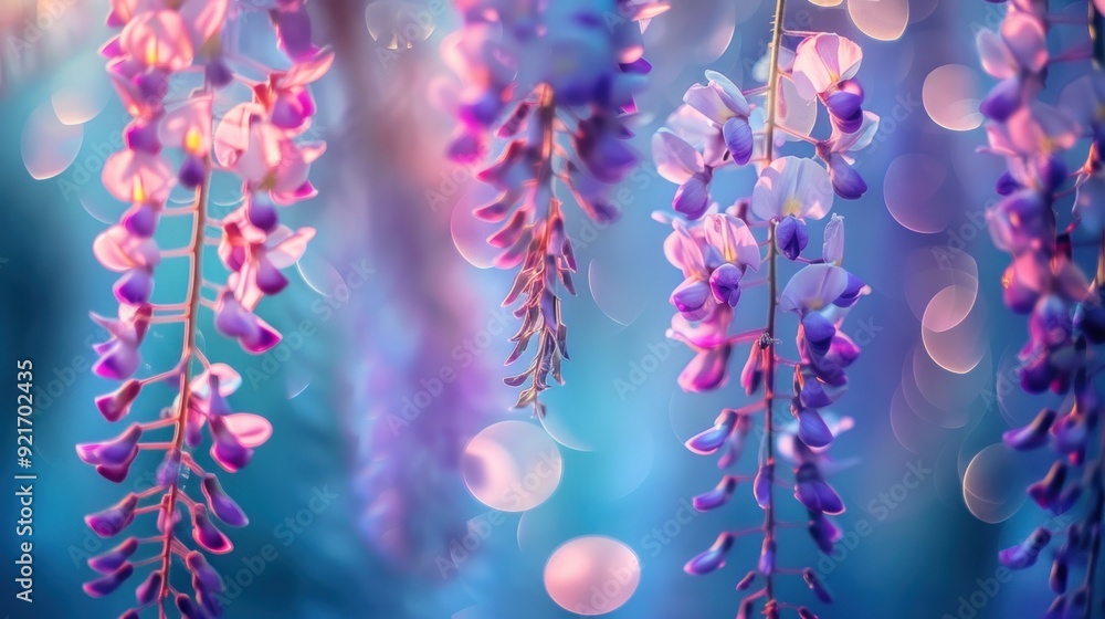 Wisteria Blossoms in a Dreamlike Setting Wisteria Blossoms in a Dreamlike Setting