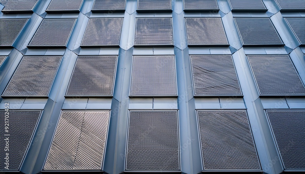 Obraz premium abstract pattern background of a building facade with steel cladding