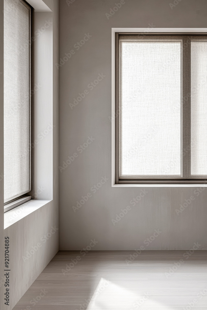 Empty property room in neutral colors with no furniture, minimal decoration and a large window providing natural lighting. Premium Real Estate interiors. Empty property room in neutral colors with no furniture, minimal decoration and a large window providing natural lighting. Premium Real Estate interiors.