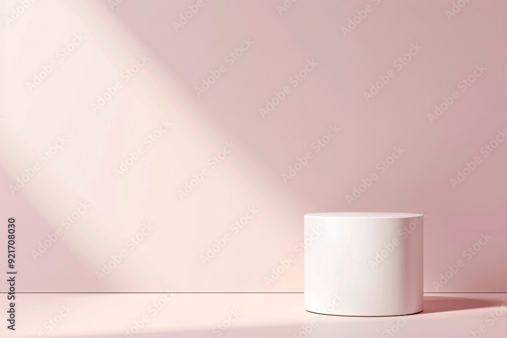 Against a neutral background, a cylindrical 3D podium stands out, offering a focal point for product placement or marketing messages. The ample copyspace ensures that the design remains uncluttered Against a neutral background, a cylindrical 3D podium stands out, offering a focal point for product placement or marketing messages. The ample copyspace ensures that the design remains uncluttered