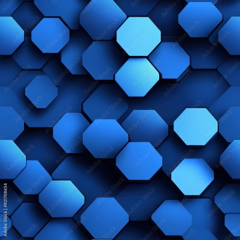 seamless pattern, Seamless pattern of blue hexagons, with alternating light and dark shades, forming a honeycomb structure seamless pattern, Seamless pattern of blue hexagons, with alternating light and dark shades, forming a honeycomb structure