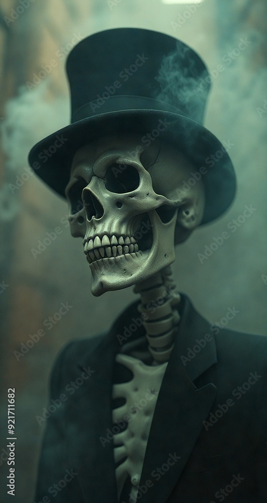 elegant skeleton coming out of the smoke
elegant skeleton coming out of the smoke