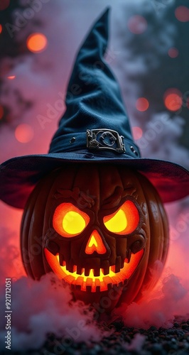 halloween pumpkin with bats