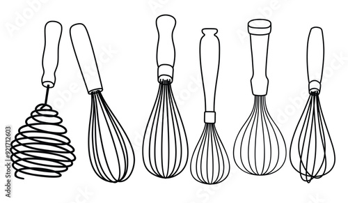 wire whisk drawing doodle. vector illustration. wire whisk