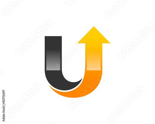 letter U with arrows