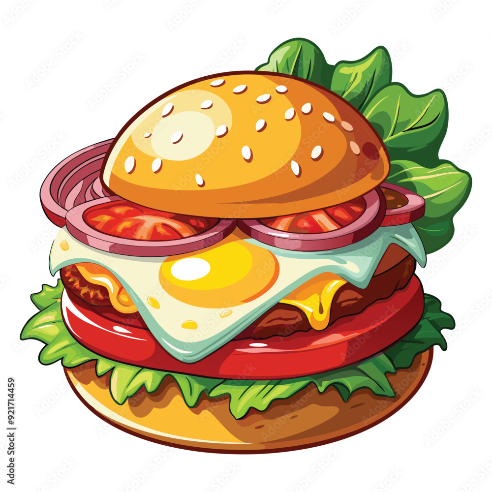 Fast food burger vector illustration design Fast food burger vector illustration design
