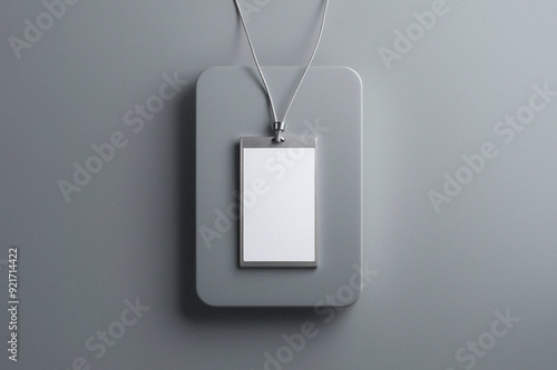 심플하고 모던한 스틸 사원증 케이스 목업