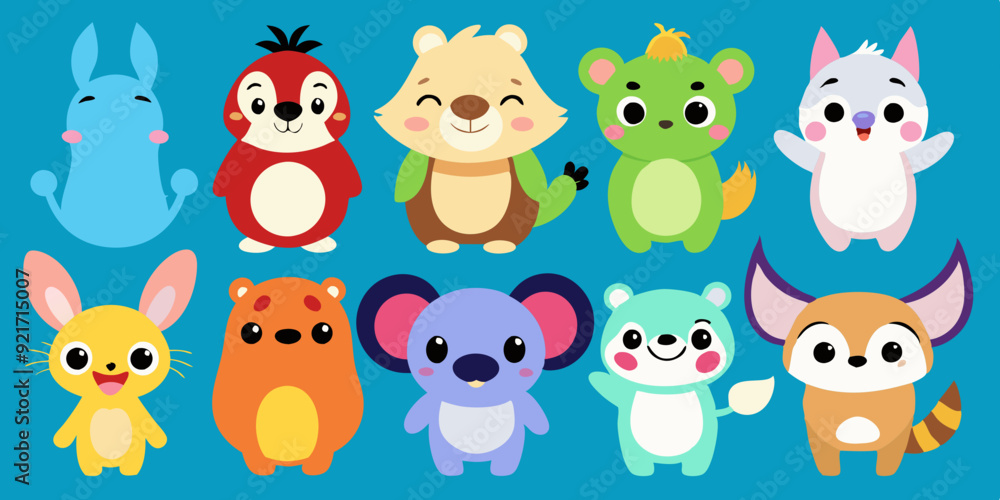 Fototapeta premium set of funny monsters