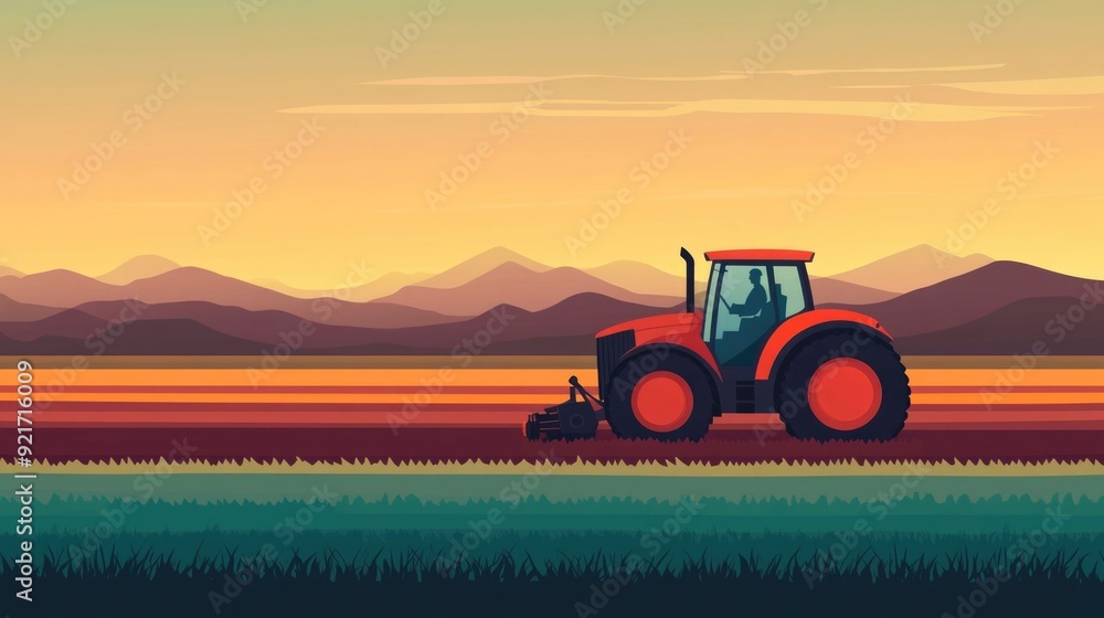 of eco friendly and sustainable farm machinery and agricultural equipment in a flat design style showcasing the concept of environmentally friendly and renewable farming practices of eco friendly and sustainable farm machinery and agricultural equipment in a flat design style showcasing the concept of environmentally friendly and renewable farming practices