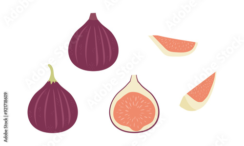 いちじくのイラストセット