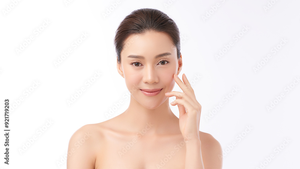 Beautiful young asian woman with clean fresh skin on white background, Face care, Facial treatment, Cosmetology, beauty and spa, Asian women portrait. Beautiful young asian woman with clean fresh skin on white background, Face care, Facial treatment, Cosmetology, beauty and spa, Asian women portrait.