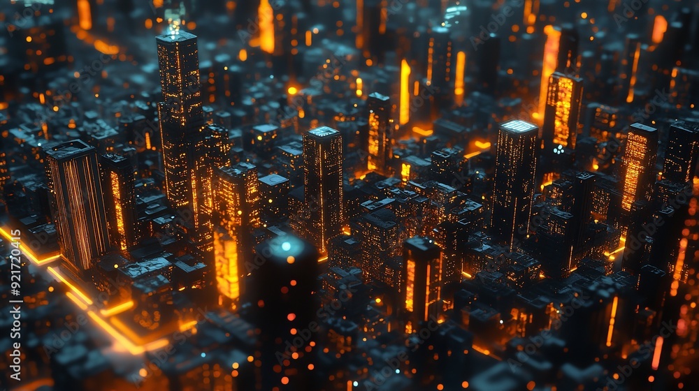 City and Icons of Wireless Communication Network Internet City and Icons of Wireless Communication Network Internet