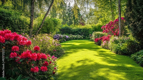 Wallpaper Mural Vibrant Garden Path Torontodigital.ca