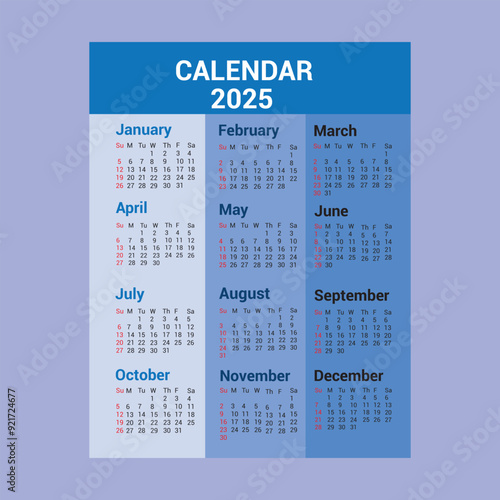 business Calender new corporate month layout vactor 2025 Template business office design