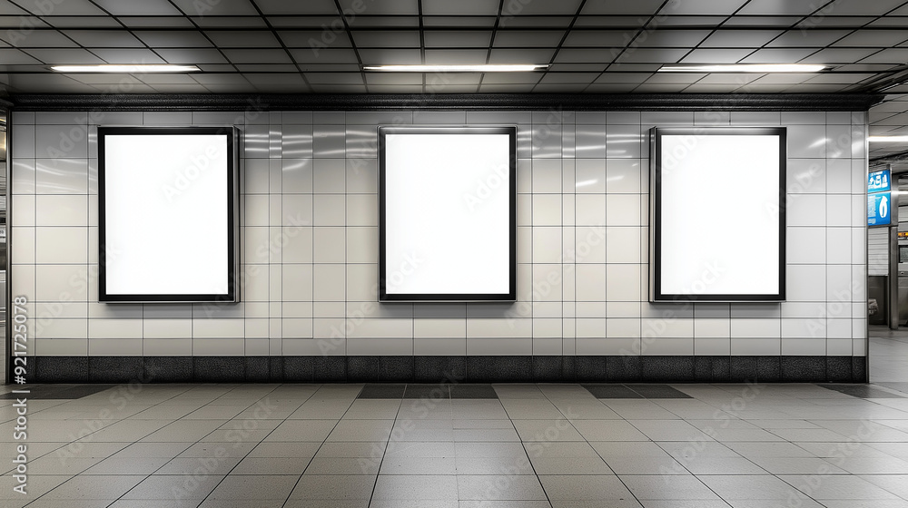 Empty billboards, billboards mockup, vertical billboards Empty billboards, billboards mockup, vertical billboards