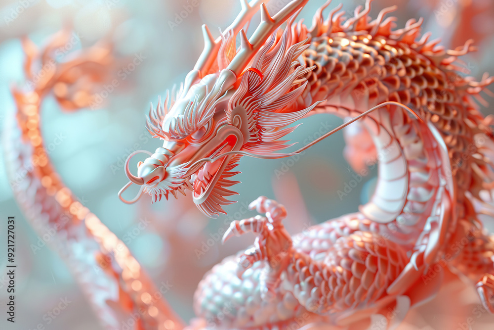 Naklejka premium Beautiful greeting card with bright holiday composition for happy and celebrate New Year