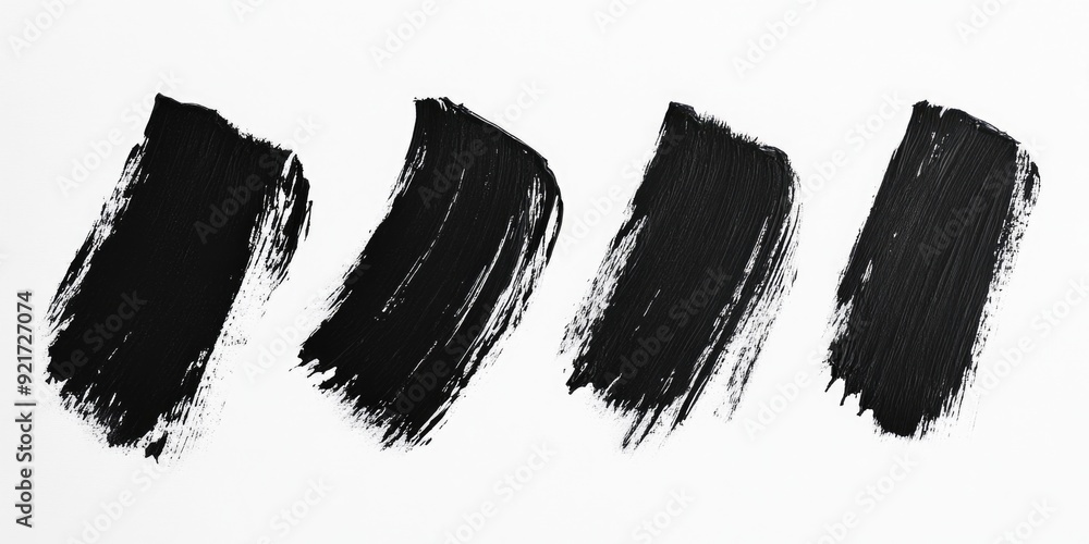 Black brush strokes on white Black brush strokes on white