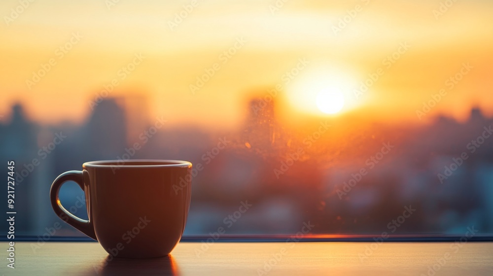 Coffee Cup at Sunset. Coffee Cup at Sunset.