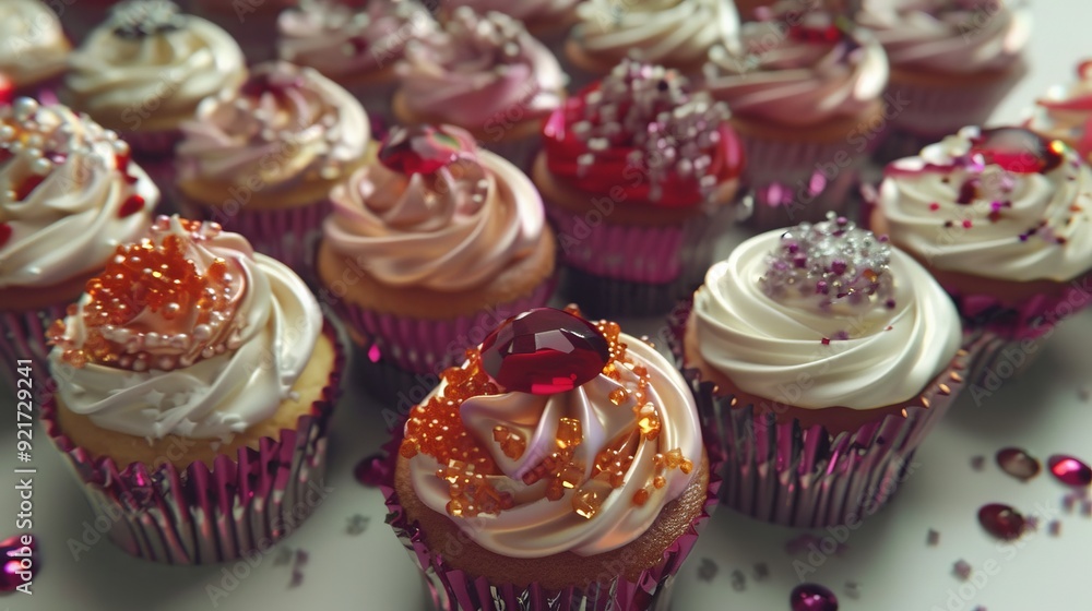 cupcakes and glitter, shiny sparkles and delicious colorful cupcakes, luxurious gala ambient lighting, vivid colors, hyper realistic, highly detailed, cinematic lighting cupcakes and glitter, shiny sparkles and delicious colorful cupcakes, luxurious gala ambient lighting, vivid colors, hyper realistic, highly detailed, cinematic lighting