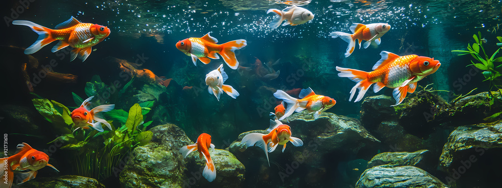 Naklejka premium Vibrant Goldfish