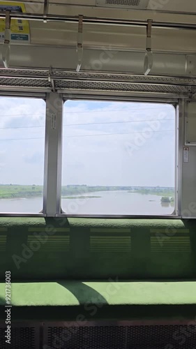 View from window in train