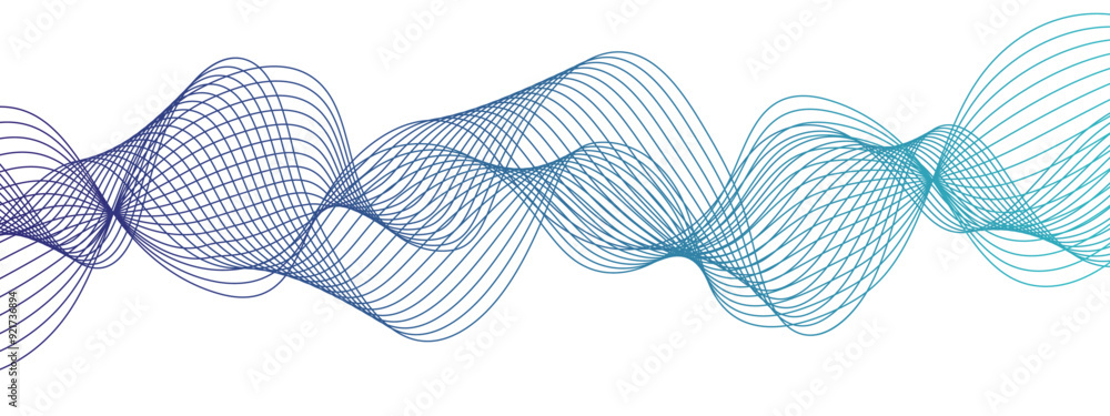 © Sanatçi - Abstract colorful modern stream wave line with tech futuristic motion background. Network structure surface checkered background sport lines. Stream wave and wave curve lines