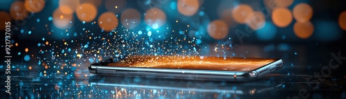 Cyber Monday mobile app with Low Stock Alert option at checkout, sleek interface, glowing highlights, urgency in finishing order, fastpaced ecommerce