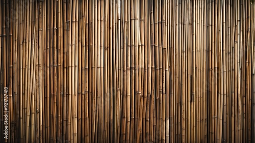 Natural brown dry bamboo wall