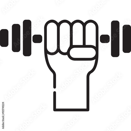 Diet, dumbbells, exercise icon